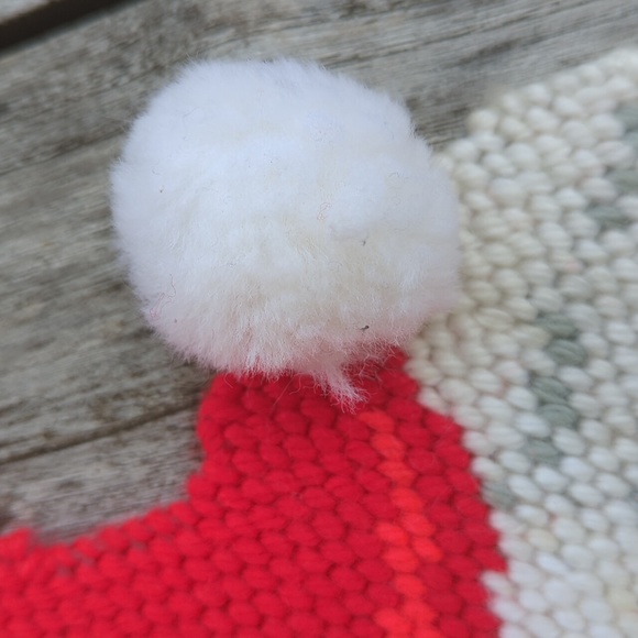 Vintage Santa Face Knit Yarn Mesh - Picture 5 of 6